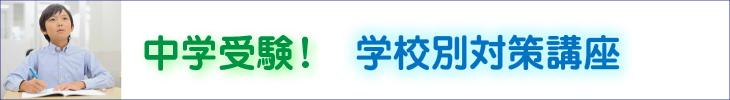 中学受験　学校別対策講座
