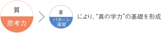 思考力 パターン演習により、“真の学力”の基礎を形成