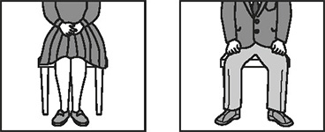 背筋を伸ばして前を向く