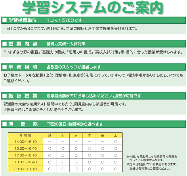 学習システムのご案内