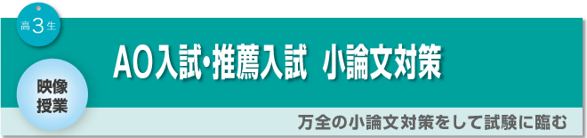 万全の小論文、面接対応をして試験に臨む AO入試・推薦入試 小論文・面接対策