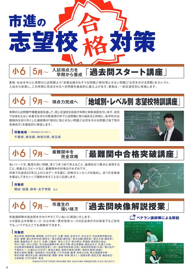 2025年度市進学院入会案内 中学受験