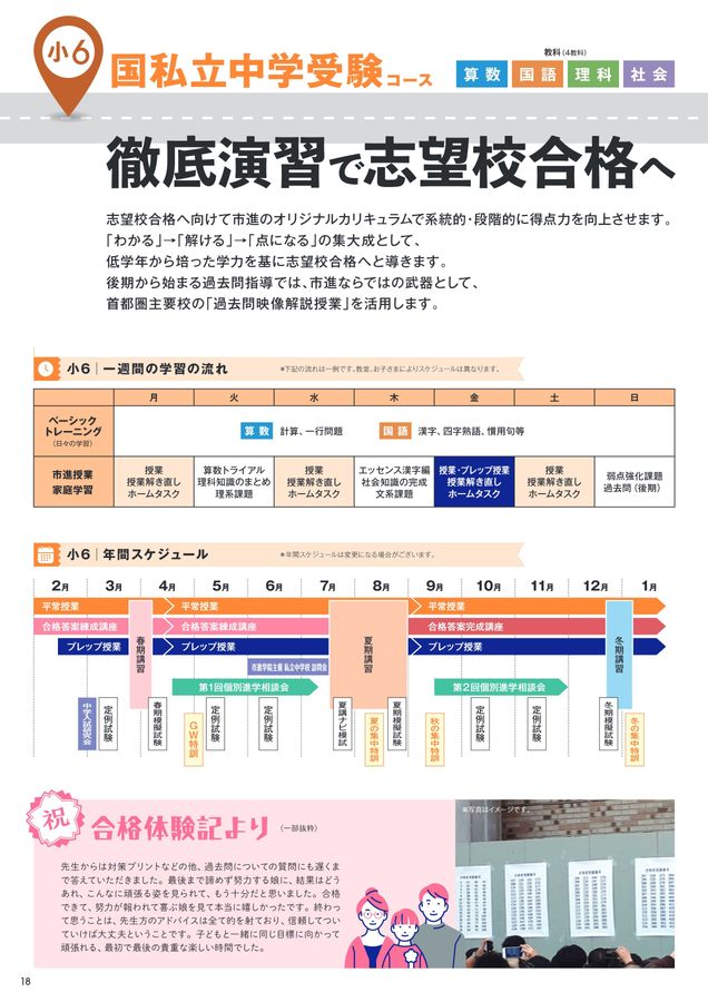 2025年度市進学院入会案内 中学受験