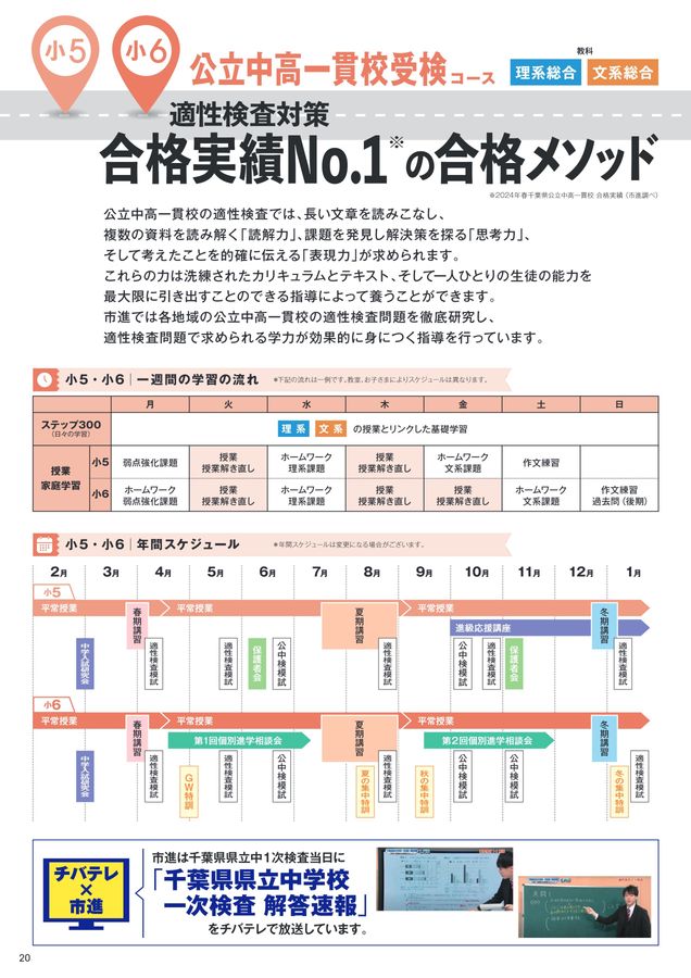 2025年度市進学院入会案内 中学受験