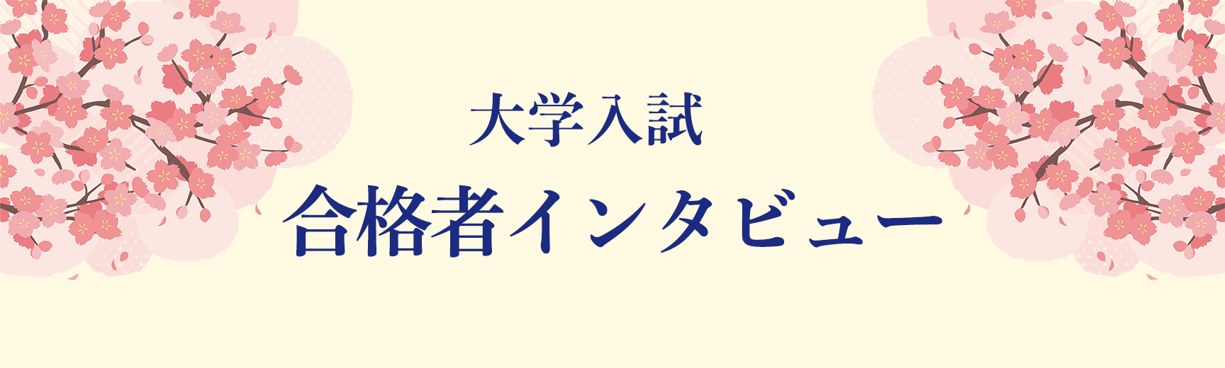 大学入試合格者インタビュー