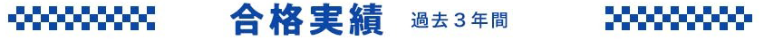 合格実績（過去３年間）